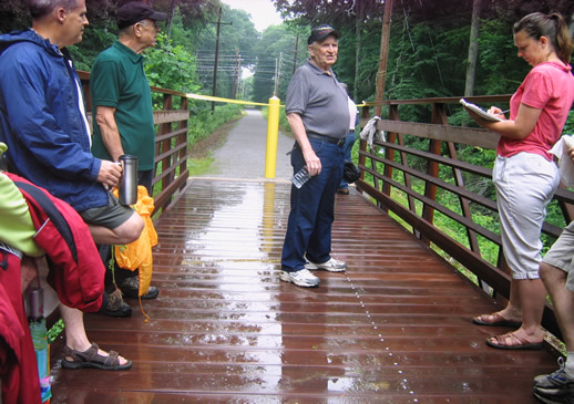 On the bridge, Nick Loveless reminisces about the trolly.