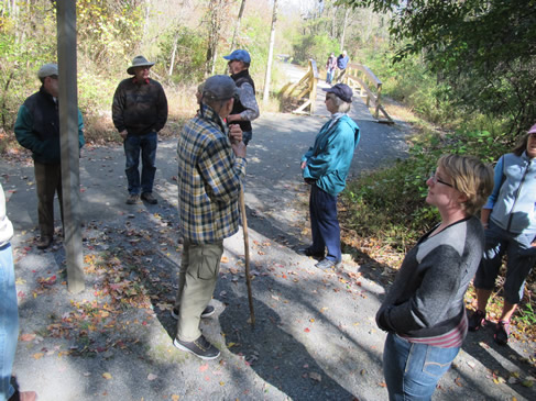 Hikers pause to take in the environs 